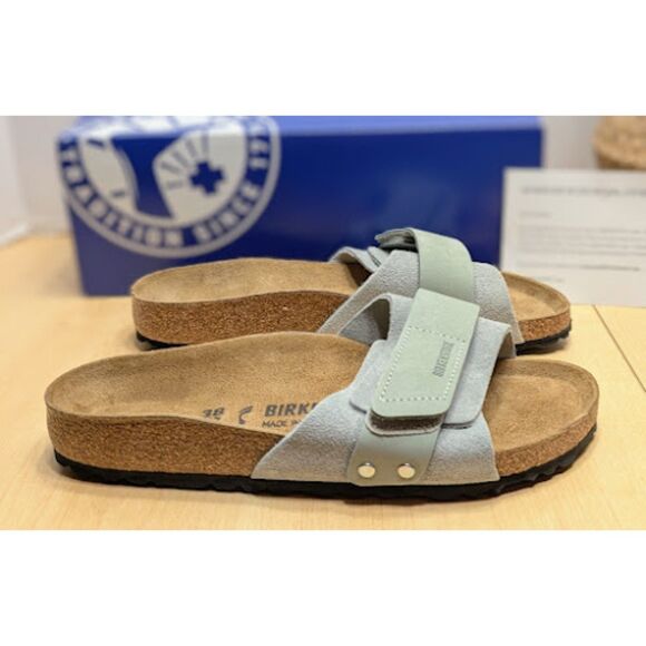 Birkenstock Shoes - Birkenstock Oita Pure Sage Modern Suede Leather Slide Sandals US 7 EU 38 NIB